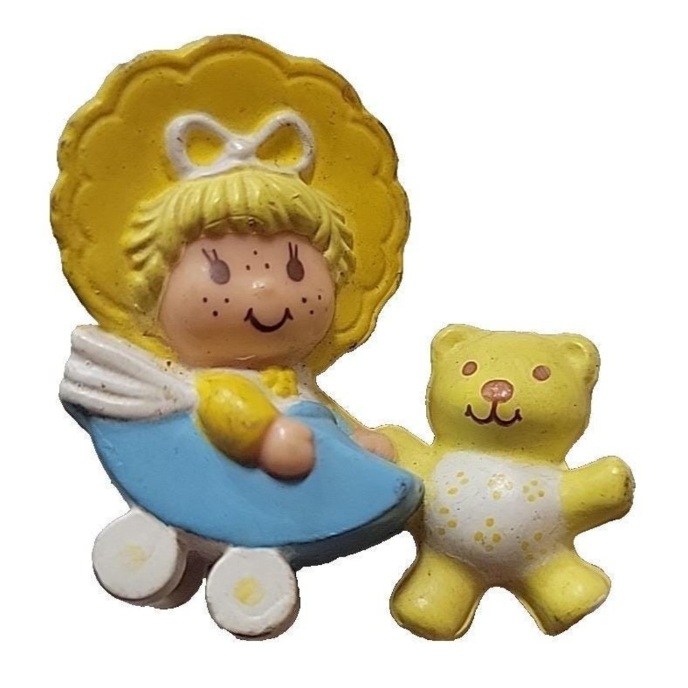 Vtg Strawberry Shortcake Butter Cookie Bear miniature PVC figure 1980's